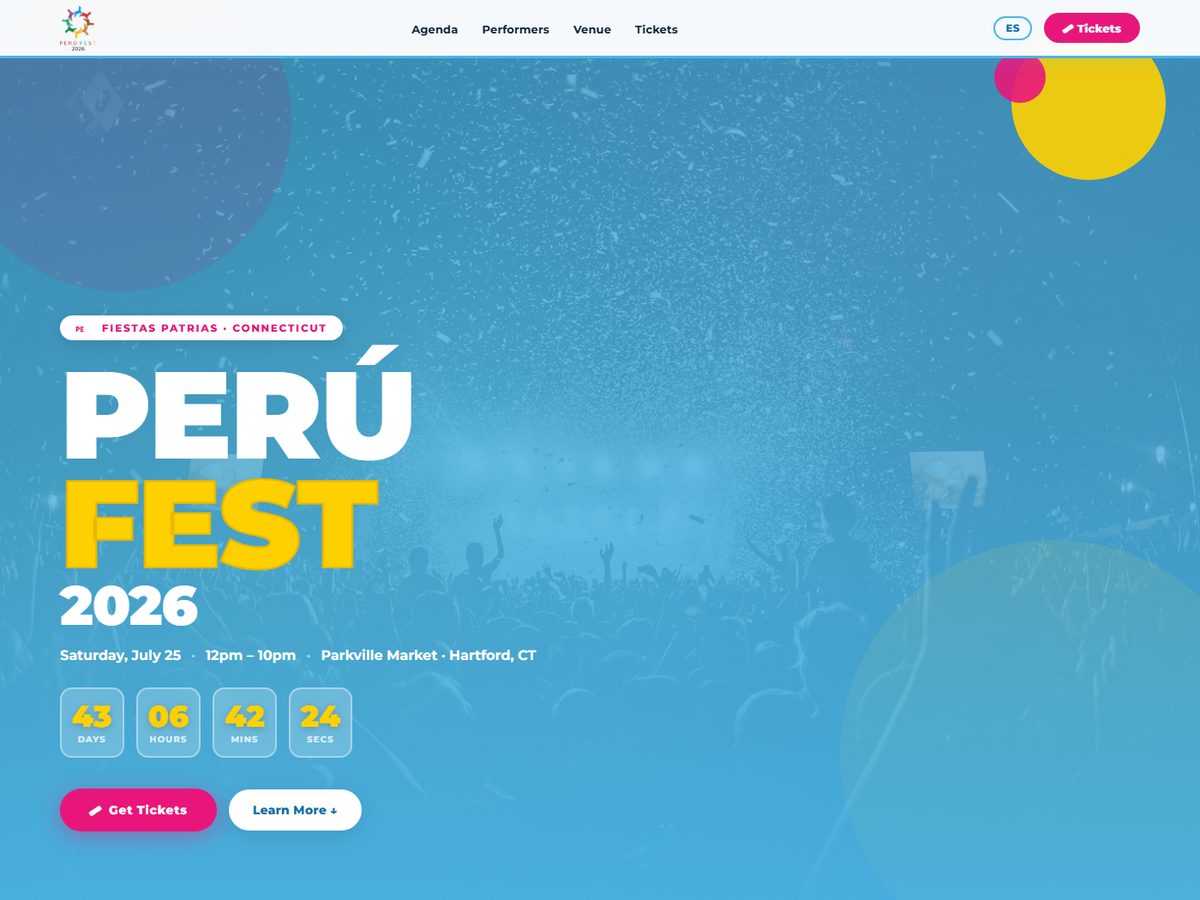 PerúFest 2026 site screenshot