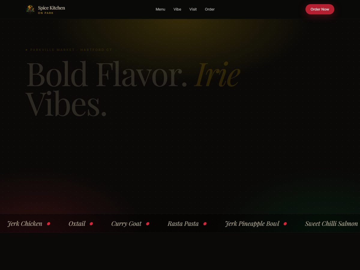 Spice Kitchen on Park site screenshot
